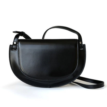 2024 Spring Summer New Niche Designer Shoulder Bags Fashion Commuter Genuine Leather Saddle Bag Light Luxury Elegant Handbags