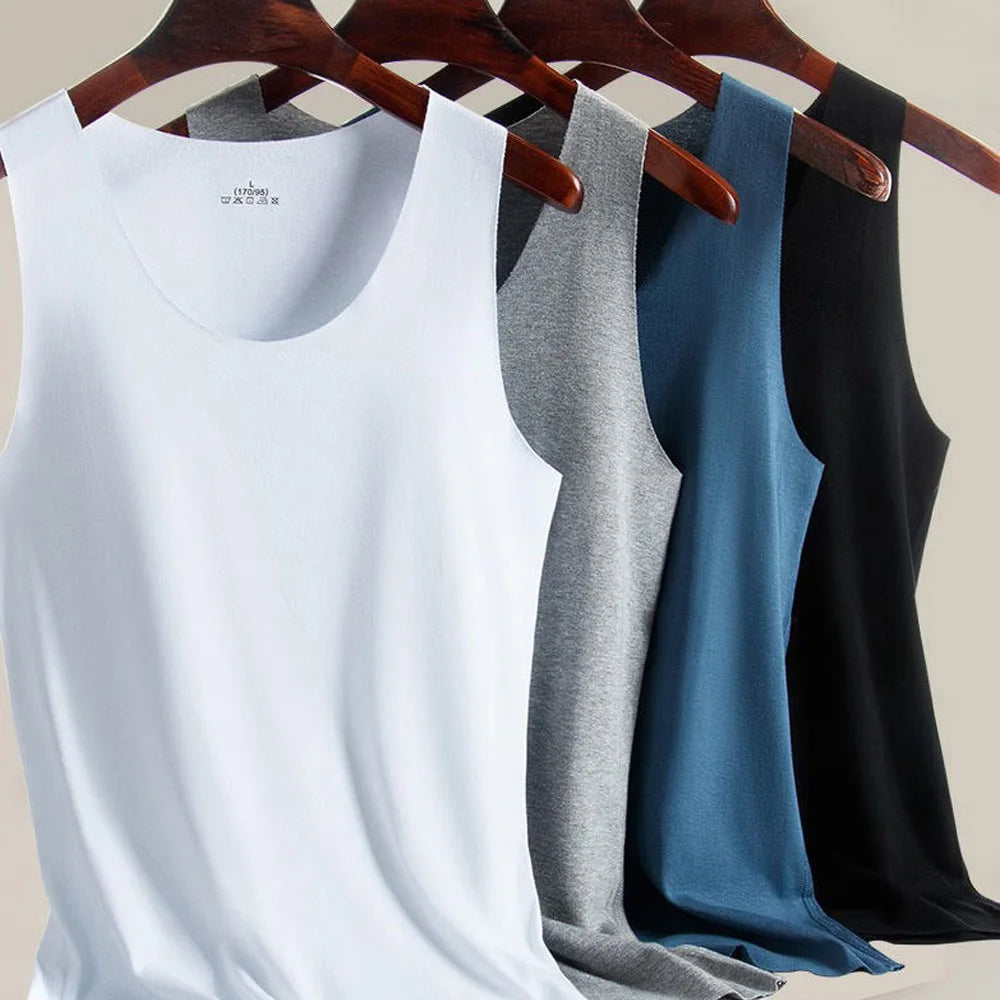 2024 Summer new Gym Vest Men Sleeveless Tank Top  Running Tank Top