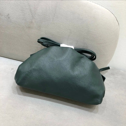 2024 Trend New Portable Cloud Bag for Women Vintage Fashion Cow Leather Handbags Y2k Drawstring Shoulder Crossbody Bags