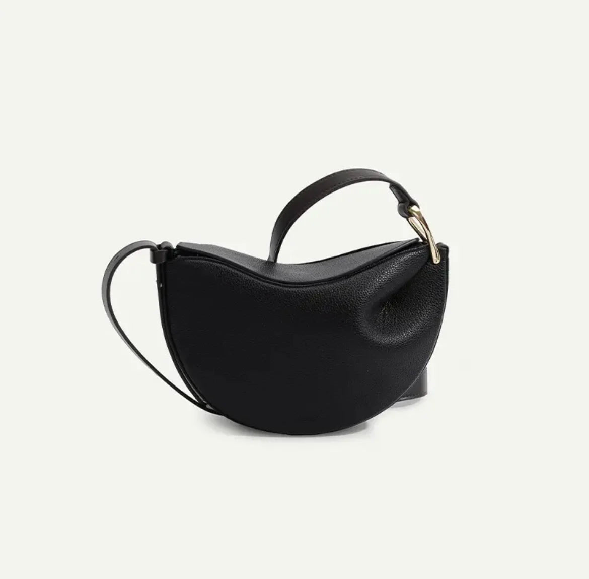 2024 Underarm Bag Women Shoulder Bag Genuine Leather Solid Color Elegant Ladies Handbag Saddle Crescent Chic Bag  Women's  Purse