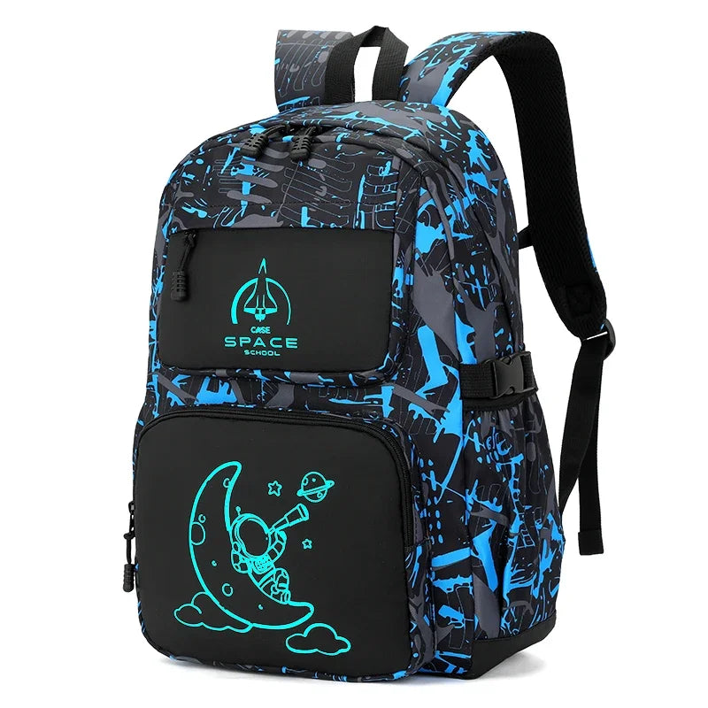 2024 Waterproof Luminous children School Bags For Boys teens Kids School Backpack Orthopedic Primary Schoolbag Book Bag Mochila