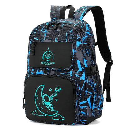 2024 Waterproof Luminous children School Bags For Boys teens Kids School Backpack Orthopedic Primary Schoolbag Book Bag Mochila