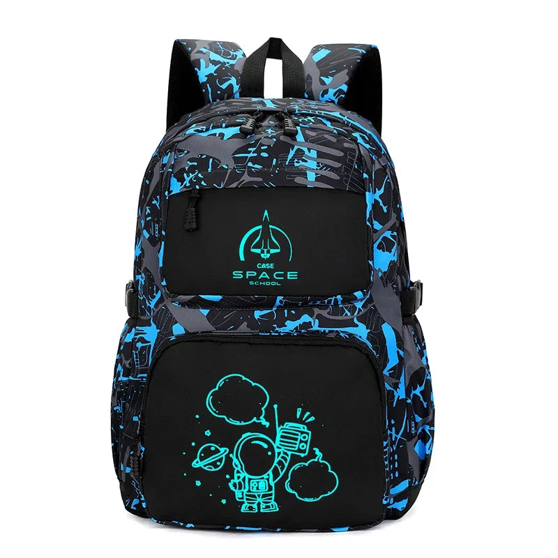 2024 Waterproof Luminous children School Bags For Boys teens Kids School Backpack Orthopedic Primary Schoolbag Book Bag Mochila