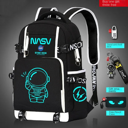 2024 Waterproof Luminous children School Bags For Boys teens Kids School Backpack Orthopedic Primary Schoolbag Book Bag Mochila