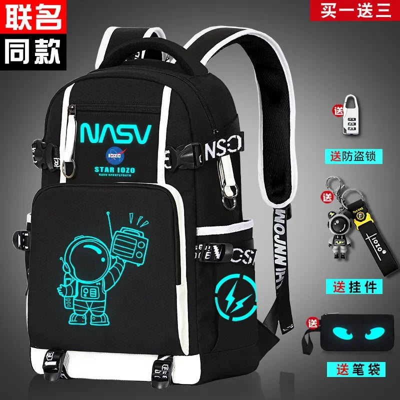 2024 Waterproof Luminous children School Bags For Boys teens Kids School Backpack Orthopedic Primary Schoolbag Book Bag Mochila