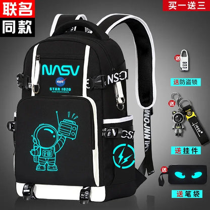 2024 Waterproof Luminous children School Bags For Boys teens Kids School Backpack Orthopedic Primary Schoolbag Book Bag Mochila