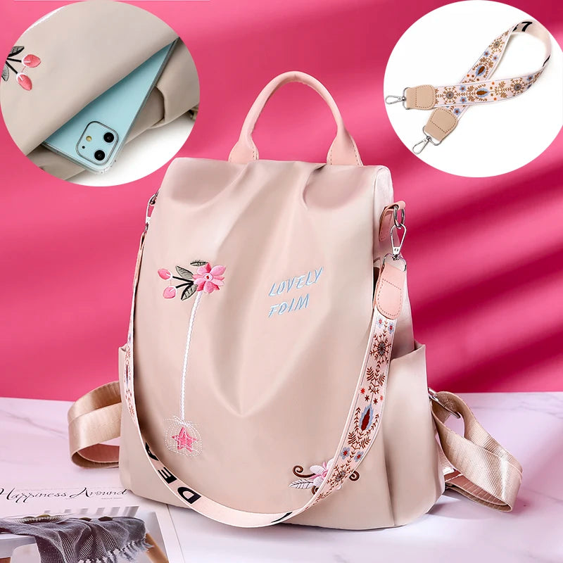 2024 Waterproof Oxford Women Backpack Fashion Anti-theft Women Backpacks Print School Bag High Quality Large Capacity Backpack