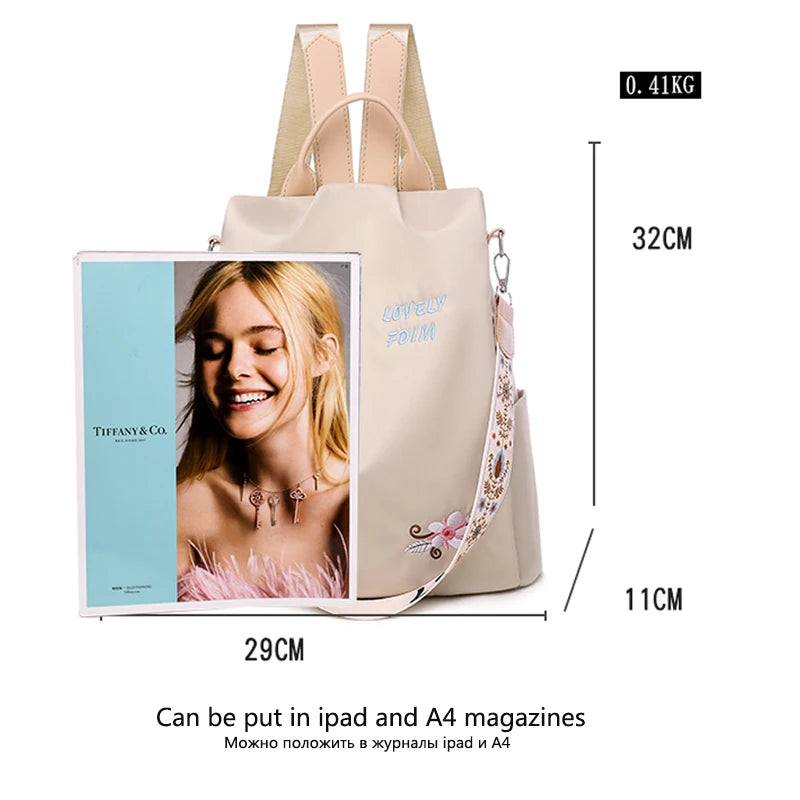 2024 Waterproof Oxford Women Backpack Fashion Anti-theft Women Backpacks Print School Bag High Quality Large Capacity Backpack