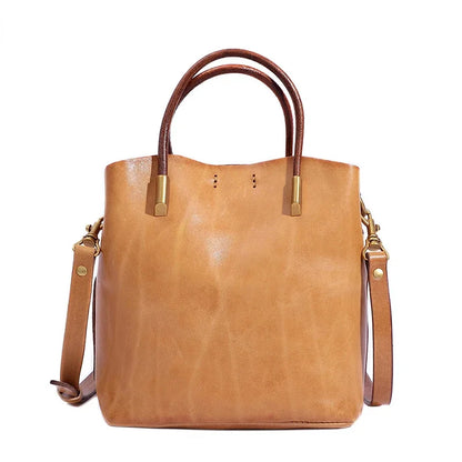 2024 Winter Fashion New Crossbody Bag Vintage Genuine Leather Top-Handle Bags Y2k Grunge Shoulder Underarm Tote Bag