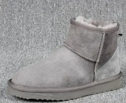 2024 Winter Warm Boots Fur Ladies Snow Boots Real Sheepskin Wool Low-cut Warm Fur Shoes Man  Women Winter Short Boots Shoes New