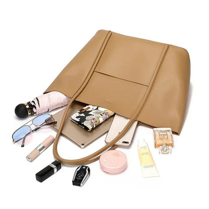 2024 Women Handbag 2pcs Set Tote Teenage Girl Casual Fashion Leather Luxury Shoulder Lady Daily Using Shopping Bags
