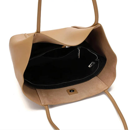 2024 Women Handbag 2pcs Set Tote Teenage Girl Casual Fashion Leather Luxury Shoulder Lady Daily Using Shopping Bags