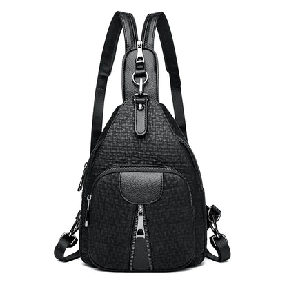 2024 Women's Fashion Trend Backpack High Quality Soft Leather Retro Female Crossbody Bag Girl Travel Shopping Wallet Sac A Main
