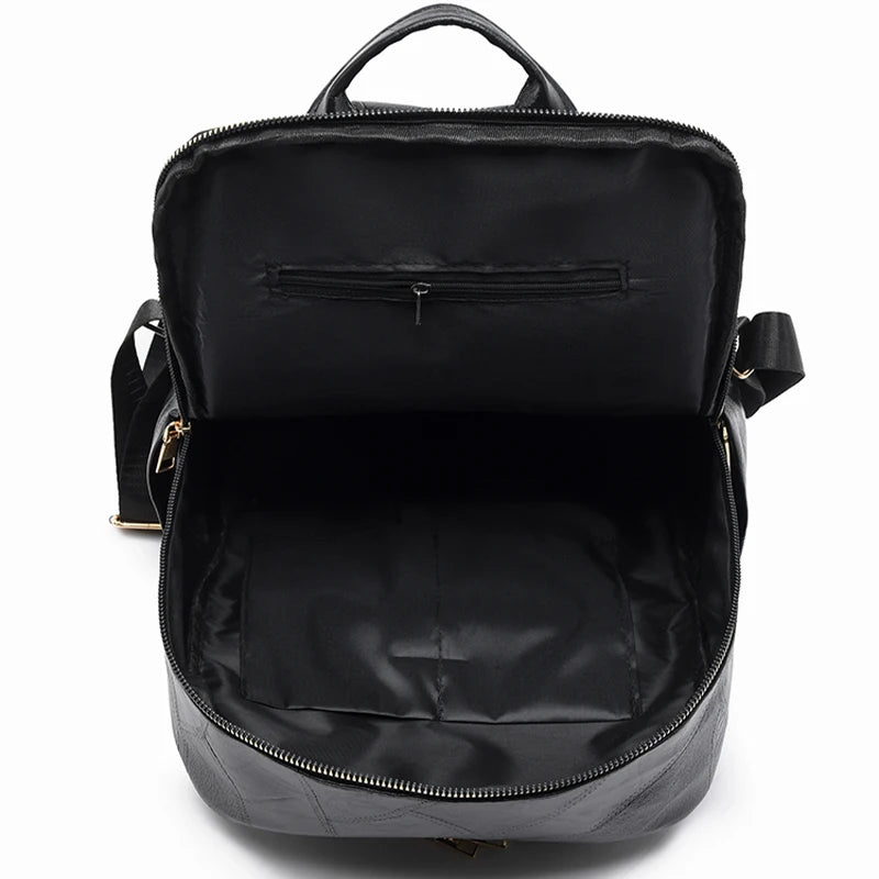 2024 Women's PU Leather Backpacks School Bag Classic Tassels Travel Multi Function High Capacity Shoulder Bags Rucksack Sac