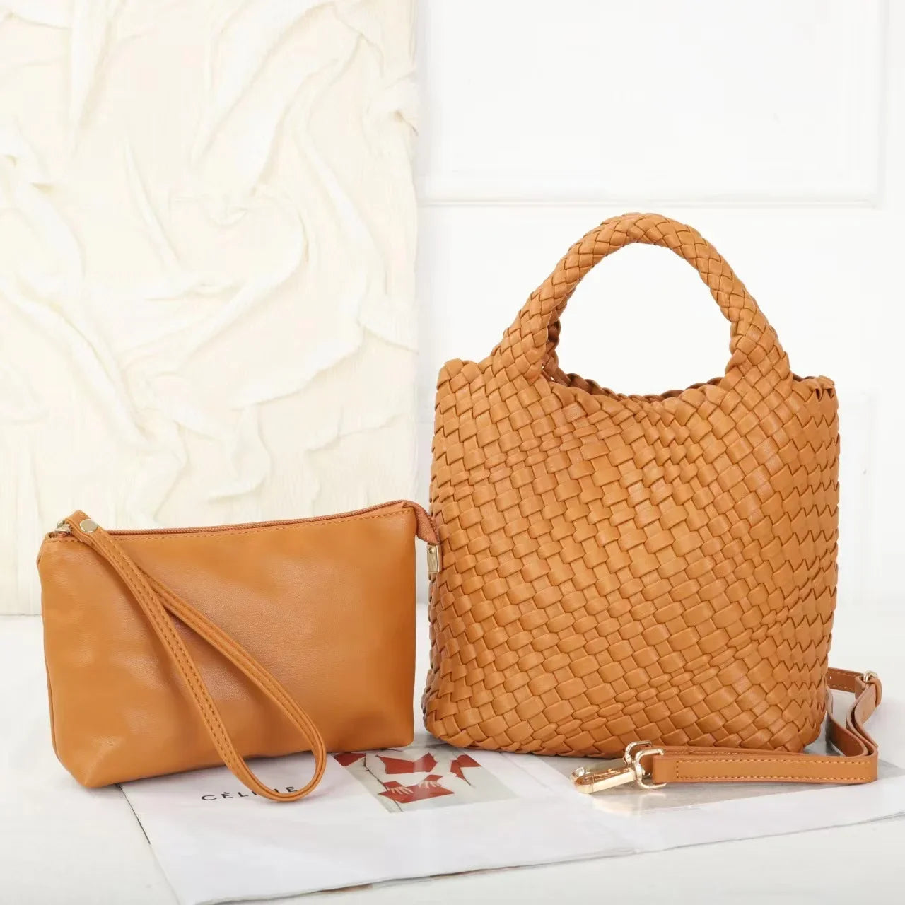 2024 Woven Tote Bag Versatile Handheld Crossbody Mother Bag