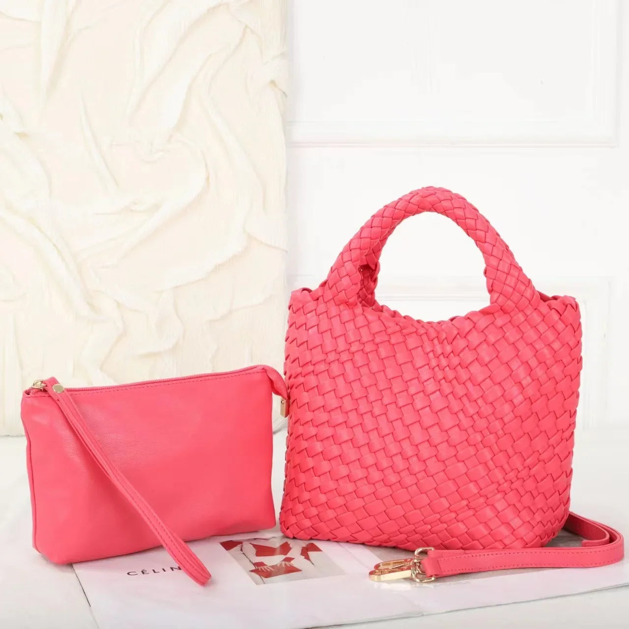 2024 Woven Tote Bag Versatile Handheld Crossbody Mother Bag