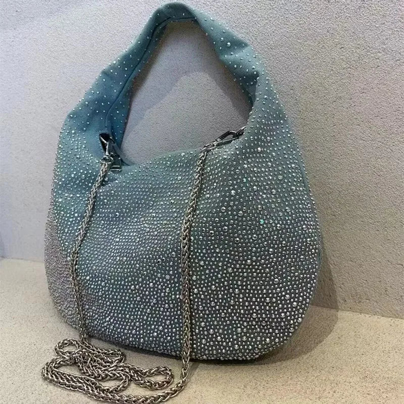 2024 new Korean Full Star canvas diamond-inset large capacity Tote bag Luxury design retro crossbody bag