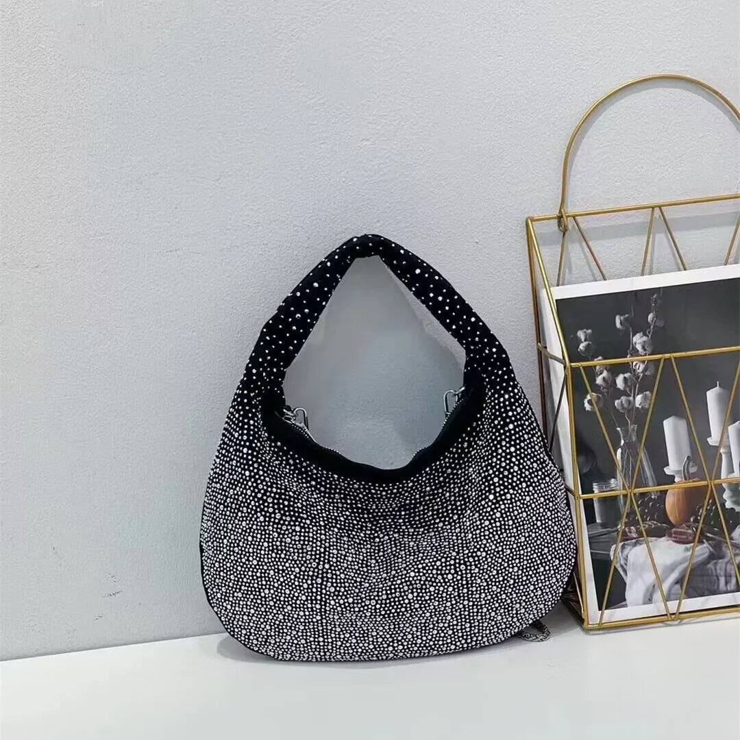2024 new Korean Full Star canvas diamond-inset large capacity Tote bag Luxury design retro crossbody bag