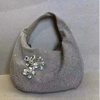 2024 new Korean Full Star canvas diamond-inset large capacity Tote bag Luxury design retro crossbody bag