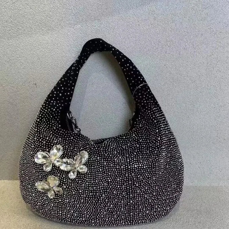 2024 new Korean Full Star canvas diamond-inset large capacity Tote bag Luxury design retro crossbody bag