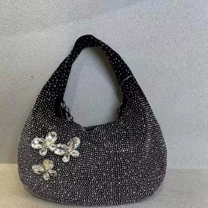 2024 new Korean Full Star canvas diamond-inset large capacity Tote bag Luxury design retro crossbody bag