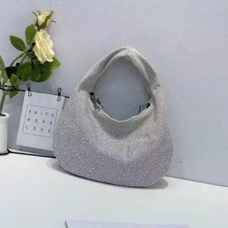 2024 new Korean Full Star canvas diamond-inset large capacity Tote bag Luxury design retro crossbody bag