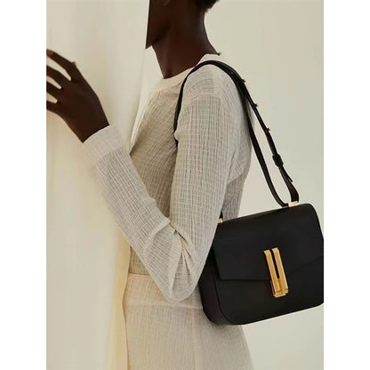 2024 new Retro Simple Tofu Bag - British Luxury style | Unique Design | Premium Quality Genuine Leather Women‘s Shoulder Bag