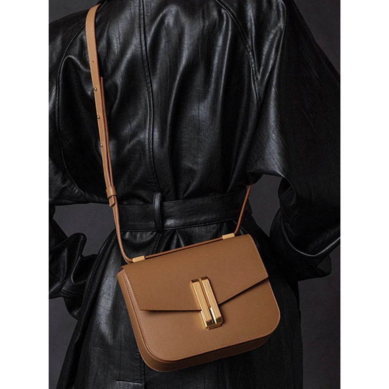 2024 new Retro Simple Tofu Bag - British Luxury style | Unique Design | Premium Quality Genuine Leather Women‘s Shoulder Bag
