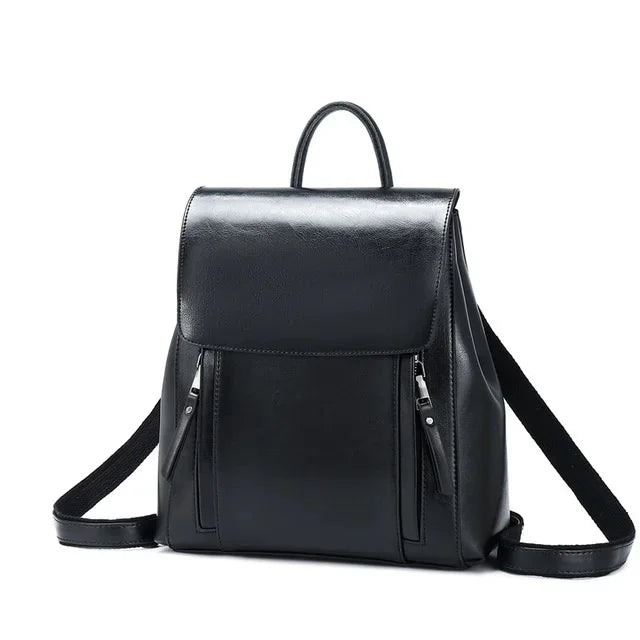 2024 new bag fashion cowhide girls net red genuine leather premium sense women's backpack Backpacks