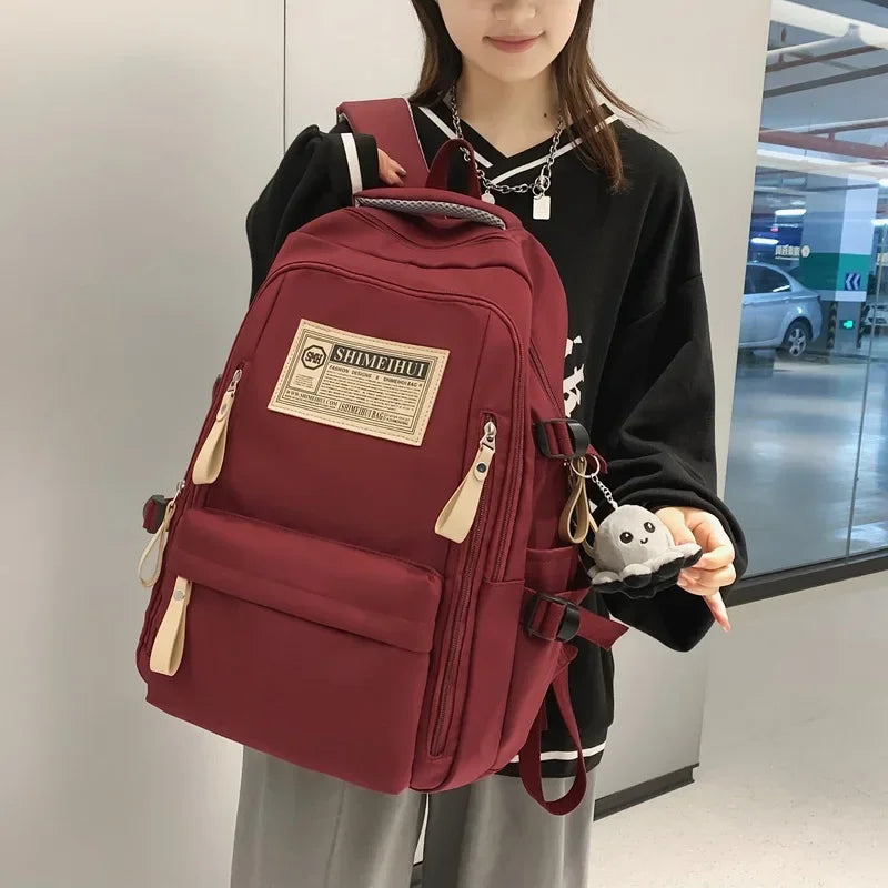 2024 new large capacity backpack male and female students the same leisure computer travel business backpacks nylon women bags