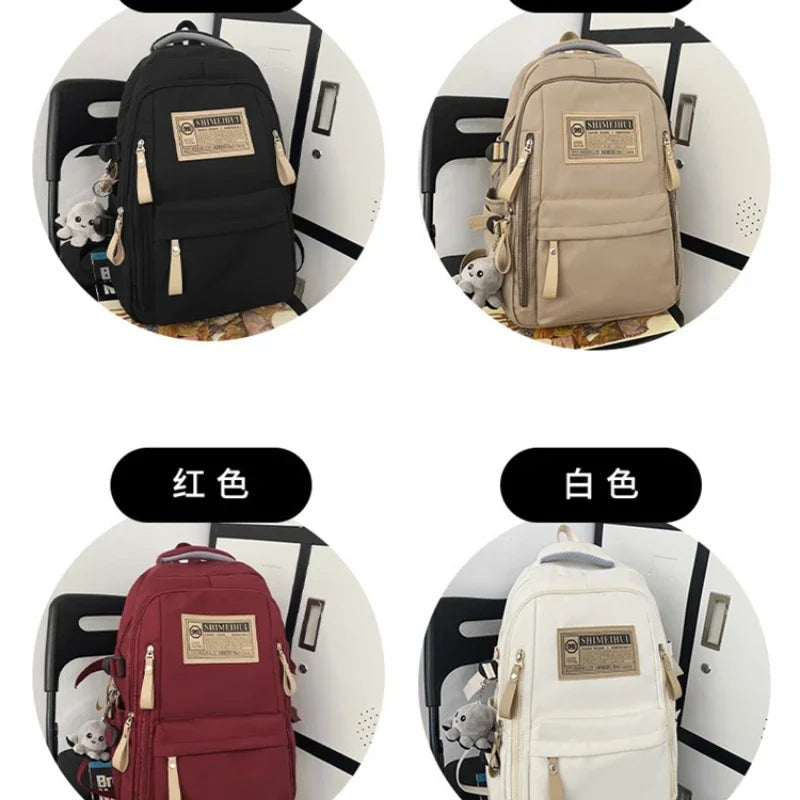 2024 new large capacity backpack male and female students the same leisure computer travel business backpacks nylon women bags