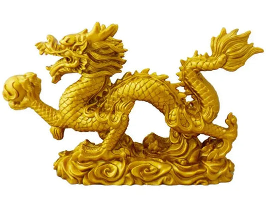 2024 years feng shui dragon bead handicraft furnishing articles Prosperous home decoration decoration mascot  statue