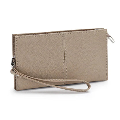 2024Leather New Zipper Long Clutch Multi-card Wallet Women's Mobile Phone Fashion Popular Multi-purpose