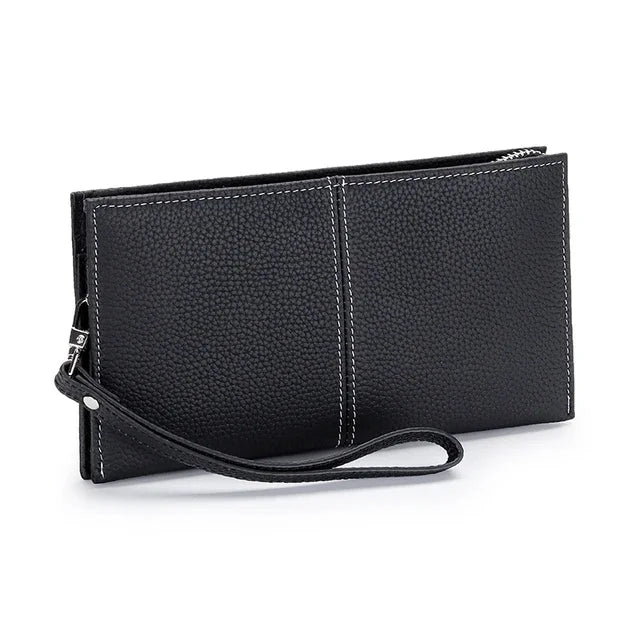 2024Leather New Zipper Long Clutch Multi-card Wallet Women's Mobile Phone Fashion Popular Multi-purpose
