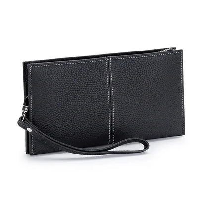 2024Leather New Zipper Long Clutch Multi-card Wallet Women's Mobile Phone Fashion Popular Multi-purpose