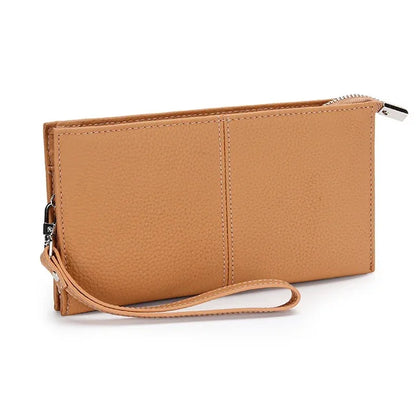 2024Leather New Zipper Long Clutch Multi-card Wallet Women's Mobile Phone Fashion Popular Multi-purpose