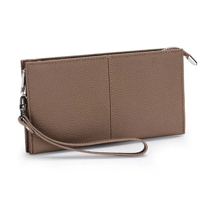 2024Leather New Zipper Long Clutch Multi-card Wallet Women's Mobile Phone Fashion Popular Multi-purpose