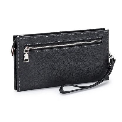 2024Leather New Zipper Long Clutch Multi-card Wallet Women's Mobile Phone Fashion Popular Multi-purpose