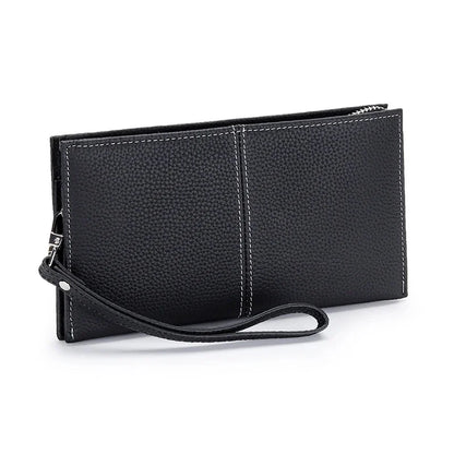 2024Leather New Zipper Long Clutch Multi-card Wallet Women's Mobile Phone Fashion Popular Multi-purpose