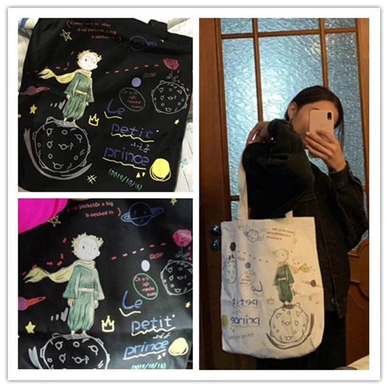 2024Women's Canvas Tote s Korean Students Shoulder Cloth Shopping Eco Foldable Female Handbag for Girls Beach Shopper Bag