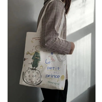 2024Women's Canvas Tote s Korean Students Shoulder Cloth Shopping Eco Foldable Female Handbag for Girls Beach Shopper Bag