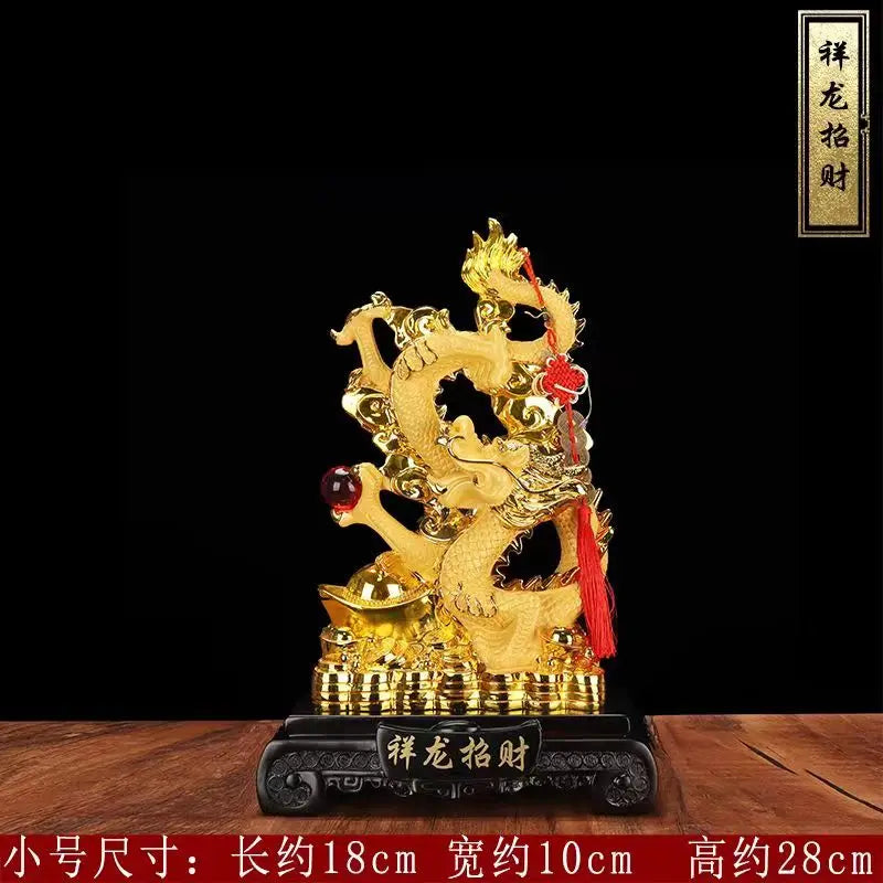 2024year Resin dragon bead handicraft furnishing articles Prosperous home decoration decoration mascot Fengshui statue