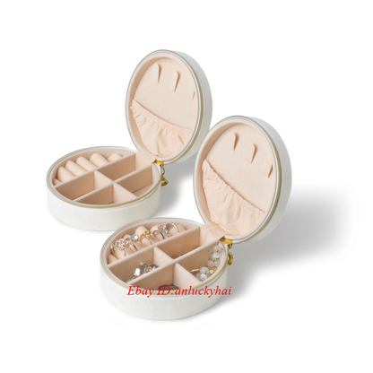 Portable Storage Organizer Zipper Jewelry Box Travel Jewelry Bag Storage Box