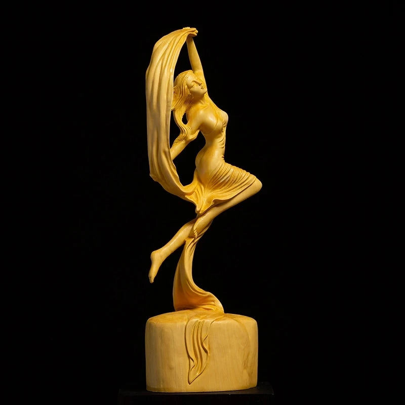 20CM Classical Wood Carving Chinese Style Decoration Living Room Carving Crafts