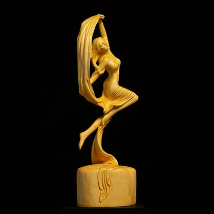 20CM Classical Wood Carving Chinese Style Decoration Living Room Carving Crafts