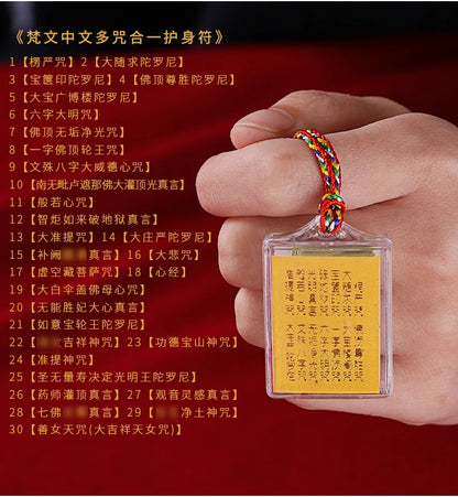 20PCS GOOD Buddhist supplies Greco-Buddhist pocket travel efficacious Mascot  Buddhism Scripture Mantra Pendant bless Amulet