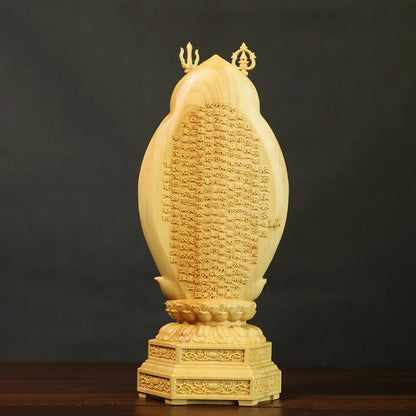 20cm Boxwood Thousand-Hand Guanyin Carving  Sculpture Feng Shui Home Decor Solid Wood Buddha Statue Home Decor