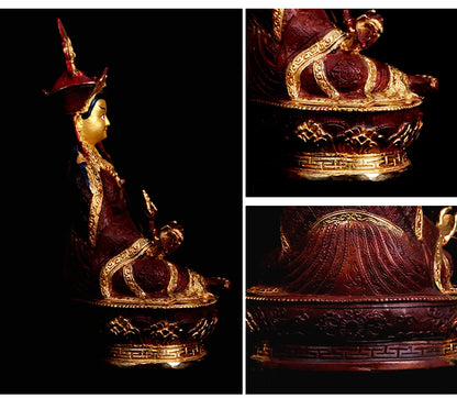 20cm # GOOD Buddhist bless family home Safety wealth efficacious Protection  Padmasambhava Guru Rinpoche buddha statue