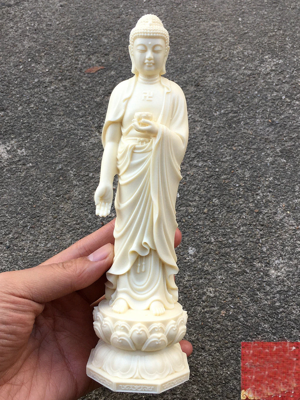 20cm HOME OFFICE Company SHOP CAR safety health good luck Efficacious protection Amitabha Sakyamuni buddha carving statue