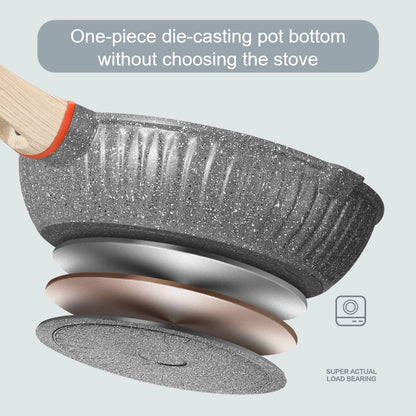 20cm Non-stick Medical Stone Frying Pan Wok Home Breakfast Pot Less Smoke Less Oil Non-stick Cookware For Saucepan